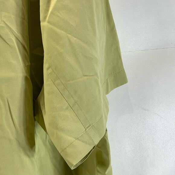 BANANA REPUBLIC Men's Green Solid Stretch Button-Up Short Sleeve Shirt SZ XL - Picture 6 of 10